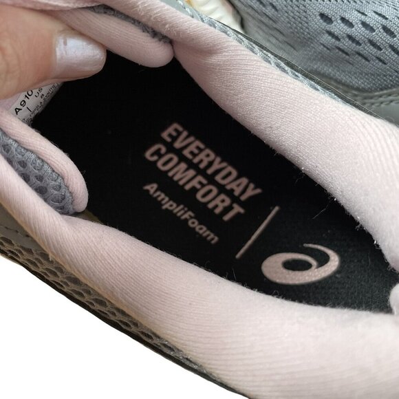 Asics everyday comfort amplifoam design gray pink size 8 sneakers running shoes - Picture 3 of 8